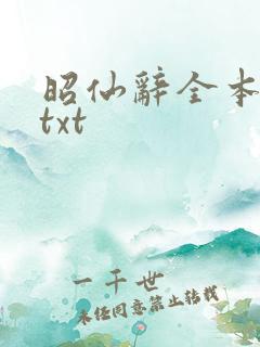 昭仙辞全本下载txt