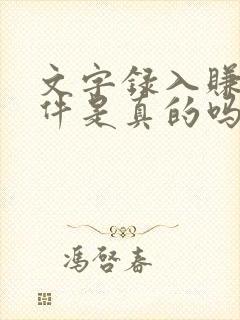 文字录入赚钱软件是真的吗 文字录入赚钱软件是真的吗