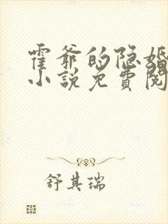 霍爷的隐婚暖妻小说免费阅读