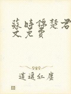 苏时锦楚君彻全文免费