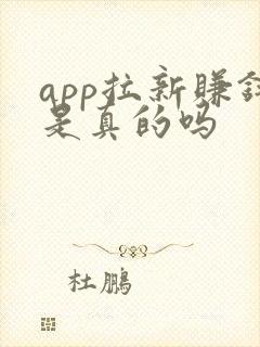 app拉新赚钱是真的吗