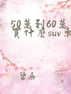 50万到60万买什么suv车好