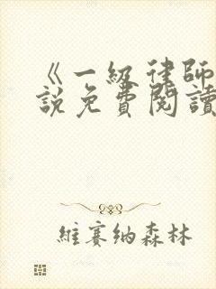 《一级律师》小说免费阅读