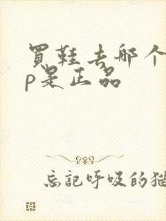 买鞋去哪个app是正品