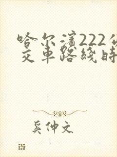 哈尔滨222公交车路线时间表