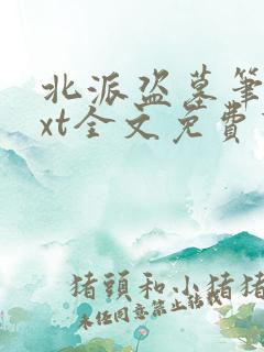 北派盗墓笔记txt全文免费下载