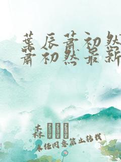 叶辰萧初然叶辰萧初然最新
