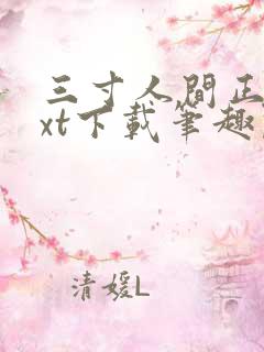 三寸人间正版txt下载笔趣阁