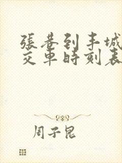张巷到丰城的公交车时刻表