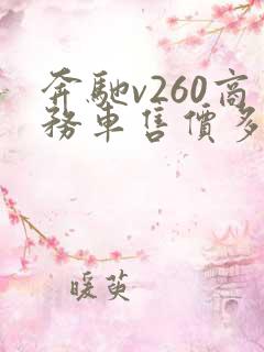 奔驰v260商务车售价多少钱