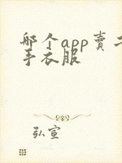 哪个app卖二手衣服