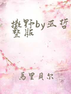 撒野by巫哲完整版