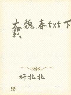 大魏春txt下载