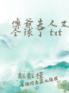 傅爷夫人又惊艳全球了 txt