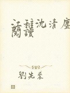 江稚沈清尘免费阅读