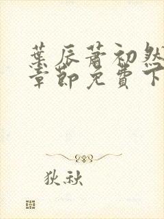 叶辰萧初然最新章节免费下载阅读