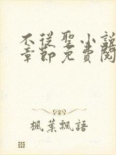 不从圣小说最新章节免费阅读