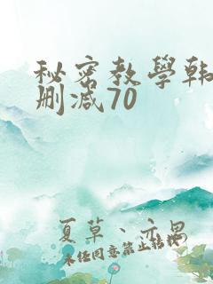 秘密教学韩漫无删减70