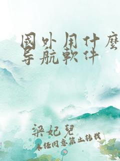 国外用什么地图导航软件 国外用什么地图导航软件