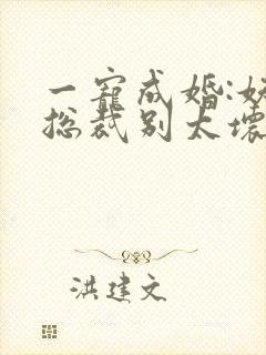 一宠成婚:妖孽总裁别太坏