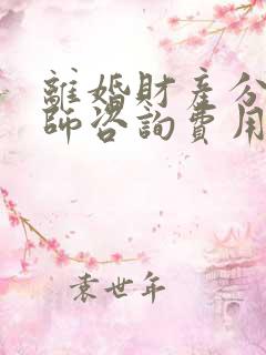 离婚财产分割律师咨询费用