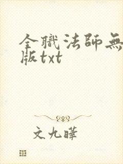 全职法师无删减版txt