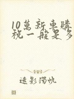 10万新车购置税一般是多少
