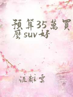 预算35万买什么suv好