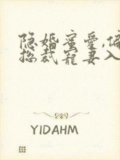 隐婚蜜爱,偏执总裁宠妻入骨