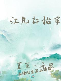 江凡许怡宁小说