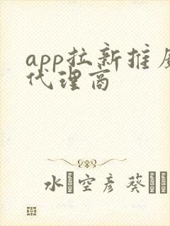 app拉新推广代理商