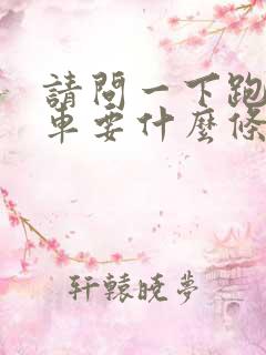 请问一下跑滴滴车要什么条件啊