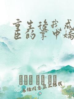 重生后我成了权臣的掌中娇完结
