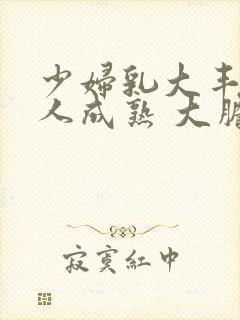 少妇乳大丰满诱人成熟 大胆