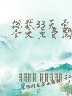 总裁33天索情全文免费阅读