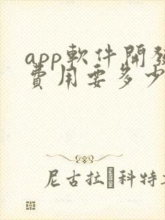 app软件开发费用要多少钱