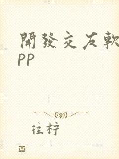 开发交友软件app