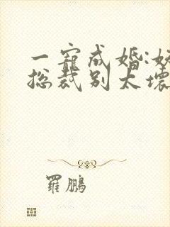 一宠成婚:妖孽总裁别太坏