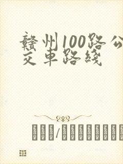 赣州100路公交车路线