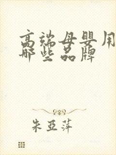 高端母婴用品有哪些品牌