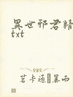 异世邪君精校版txt
