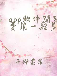 app软件开发费用一般多少钱