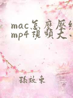 mac怎么压缩mp4视频大小