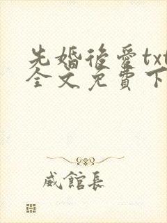 先婚后爱txt全文免费下载