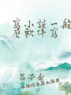 写小说一般用什么软件写