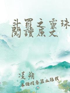 斗罗之灵珠神剑阅读原文