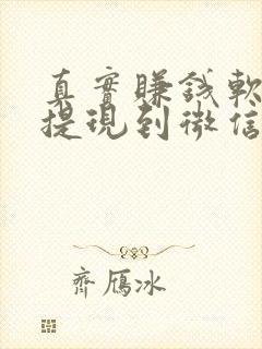 真实赚钱软件可提现到微信