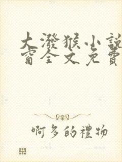 大泼猴小说无弹窗全文免费阅读