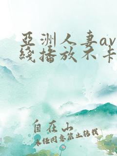 亚洲人妻av在线播放不卡