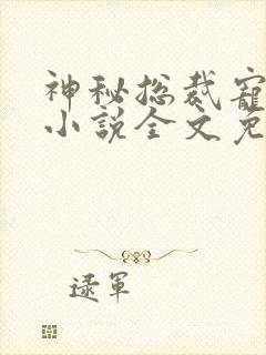 神秘总裁宠上瘾小说全文免费阅读